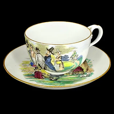 Buy Welsh Folk Dress Customs Cup & Saucer 19th Century Porcelain Antique Very Rare • 52.83£