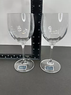 Buy Mikasa Stephanie Wine Glasses 9.75oz T7201-003 Czech Republic Lot Of 2 • 37.90£