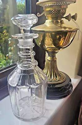 Buy Victorian Cut Glass  Decanter With Three Neck Rings & Star Cut Base • 25£