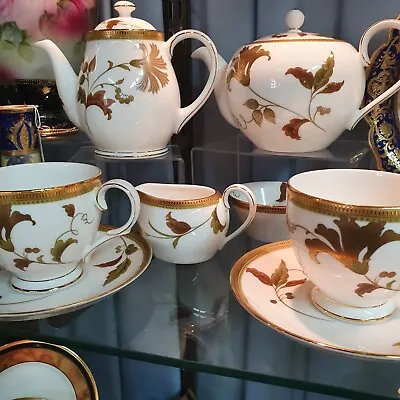 Buy Exquisite Noritake Hand Painted And Heavy Gilded Islay Tea & Coffee Set For Two. • 185£