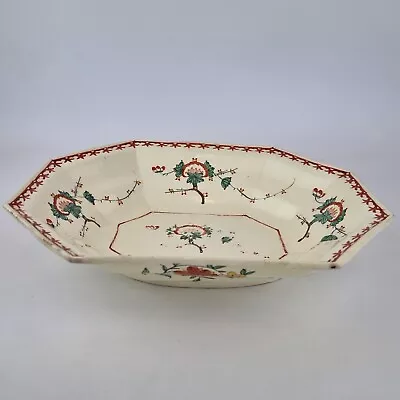 Buy Antique 18th Century Creamware Bowl Painted With Flowers Bow? 29.2cm • 295£