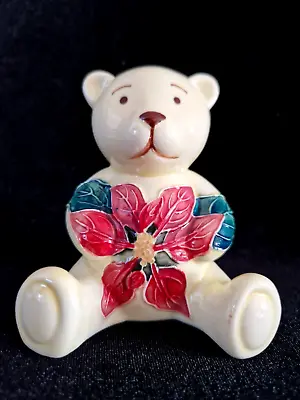 Buy Gorgeous Old Tupton Ware Teddy Bear Figurine  Poinsettia  9 Cm • 16£