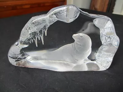 Buy Mats Jonasson Glass ,Signed Seal Paperweight ,Weighs 2.8 Lb ,very Slight S/D • 10£