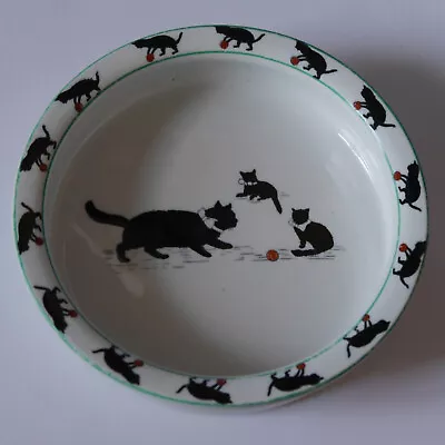 Buy Grimwades - Black Cats Nursery Ware Deep Baby Pet Bowl Stoke-on-Trent England #M • 29.99£