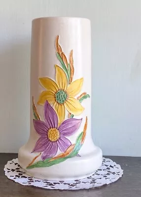 Buy Fine Large SylvaC Floral Decorated White Vase No 4948. Height 9.5  VGC • 15£