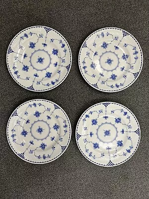 Buy 4 X Vintage Furnivals Blue Denmark Large Side Plates - 7” / 18cm • 30£