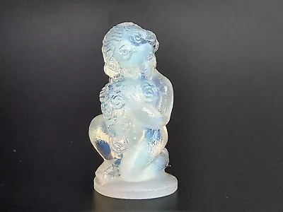 Buy Miniature Cherub Sabino France Opalescent Glass Figurine  • 49£