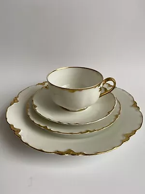 Buy Haviland Limoges 4 Piece Place Setting Scalloped Gold Encrusted  • 89.99£