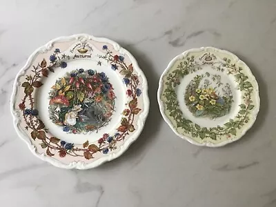 Buy TWO BRAMBLY HEDGE FOUR SEASONS By ROYAL DOULTON PLATES - Autumn And Spring • 16£