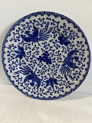 Buy Antique Morimura Phoenix Ware Blue-White Porcelain Blossom Mark Plate 8.25  • 17.87£