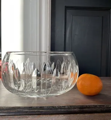 Buy Vintage WEBB Crystal Glass Bowl Trifle, Fruit Bowl Cut Crystal Christmas Bowl • 7£