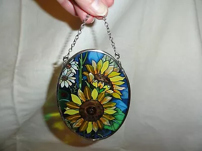 Buy Amia Sunflower Sun Catcher, Sunflower Stained Glass Window Hanging- Used • 4.80£