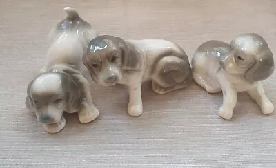 Buy Lladro Style Figurine Puppies, Playful Porcelain Puppy Figurine, Mantle Sculptur • 18.99£