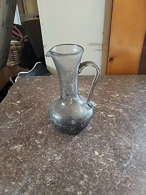 Buy Vintage Smoked Crackle Glass Pitcher • 23.70£
