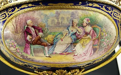 Buy Magnificent French Louis XVI SEVRES Blue Porcelain Dore Bronze HUGE Centerpiece • 20,106.45£