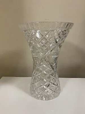 Buy Beautiful Cut Glass 12.5 Inch Vase Very Heavy Solid • 26£