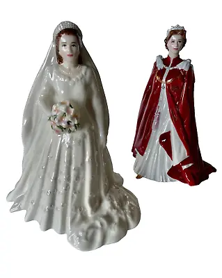 Buy Royal Worcester Commemorative China Figurines England's Late Queen Elizabeth II • 60£