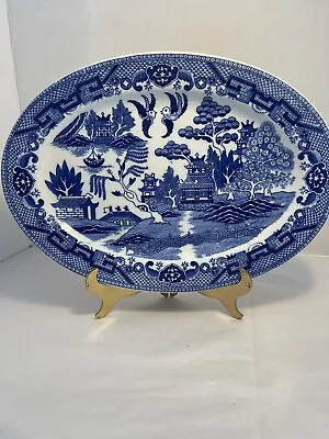 Buy Vintage Blue Willow Oval Serving Bowl - 10.25  X 7.75  - Japan Dish Dinnerware • 23.66£