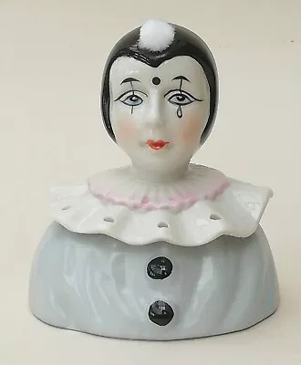 Buy Vintage 1980s Mansell Print Pierrot Clown Head Lidded Trinket Pot (Ref:1) • 19.99£