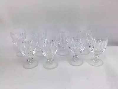 Buy 8 Heavy Cut Crystal Teardrop Wine Glasses • 23.78£
