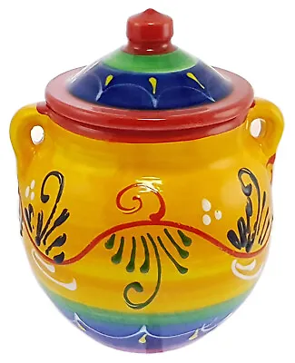 Buy Kitchen Storage Jar Sugar Salt 16 Cm X 15 Cm Spanish Handmade Ceramic Pottery  • 17.99£