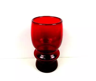 Buy Swedish Art Glass Red Wafered Vintage 4 1/2  Tumbler 1970s • 40.06£