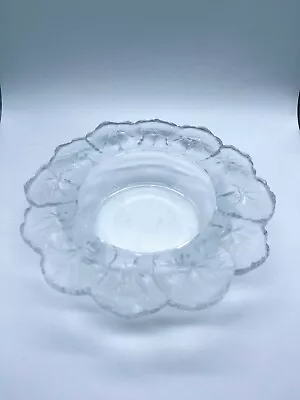 Buy Lalique Crystal Floral Bowl, Signed • 206.19£