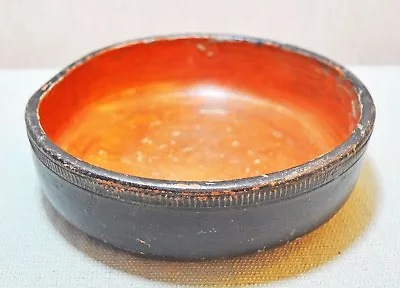 Buy Old Vintage Collectible Hand Crafted Terracotta Pottery Round Bowl Plate • 58.85£