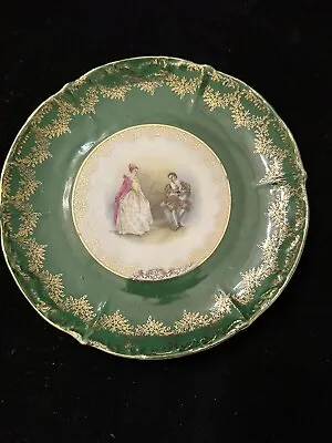 Buy Antique  KPM Germany Cabinet Plate 8” Green • 23.98£