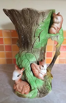 Buy Vintage Withernsea Eastgate Pottery Fauna Forest Creatures Jug Deer/Squirrels • 22£