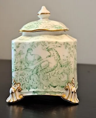 Buy Very Rare Royal Crown Derby Green Aves Bird Ink Well Pot • 20£