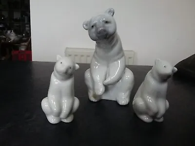 Buy Lladro Polar Bear 1208 & Two Nao Polar Bears 8013? • 24£
