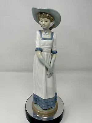 Buy Lladro Nao Tall 12” Lady In Hat Porcelain Figurine Daisa 1987 • 12£