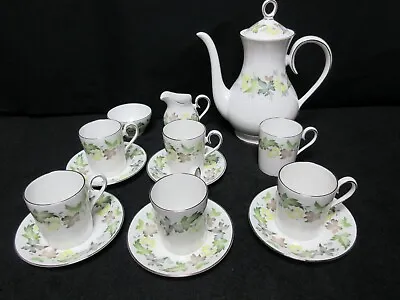 Buy Ridgway Fine English Bone China  Moselle  Tea Set - Tea Pot, 6x Cups, 5x Saucers • 20£