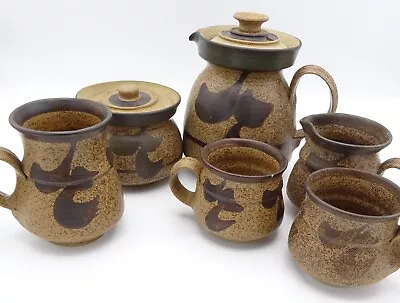 Buy Vintage Irish Derry Ware Brown Pottery Tea Set • 34.95£