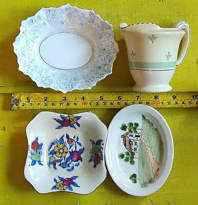 Buy Antique And Vintage Trinket Trays And A Burleigh Ware Cream Jug Good Condition  • 9£