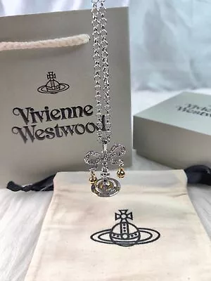 Buy Vivinne Westwood Crystal Saturn Bell Necklace Gift • 51.90£