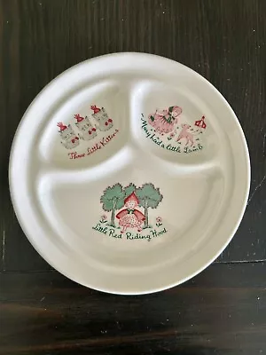 Buy Vintage 60s Child's Divided Plate Nursery Rhymes Walker China • 23.97£