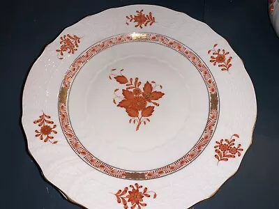 Buy HEREND Hungary Chinese Bouquet Rust AOG - Vintage  Salad/Dessert 8 1/8  --- Mint • 61.64£
