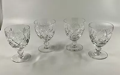 Buy ROYAL BRIERLEY BRAEMAR CUT LEAD CRYSTAL WINE GLASSES SET OF 4  Sh3 • 27.99£