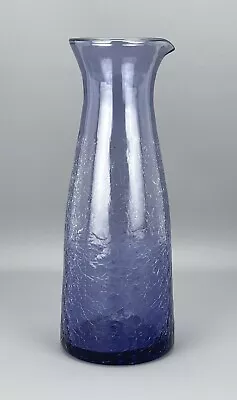 Buy Vintage STUDIO Lavender 'CRACKLE GLASS' CARAFE - 1 Litre - 27cm X 10cm - 911gram • 29.95£