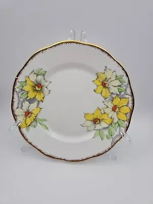 Buy Vintage Salisbury China Clematis Bread Side Plate 6½ Yellow Flowers Handpainted  • 6£