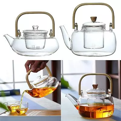 Buy Glass Teapot With Removable Infuser Loose Leaf Dishwasher Safe Stovetop • 26.79£