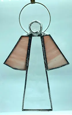 Buy F506 Stained Glass Suncatcher Hanging Angel Christmas 15cm Clear Pink • 8.50£
