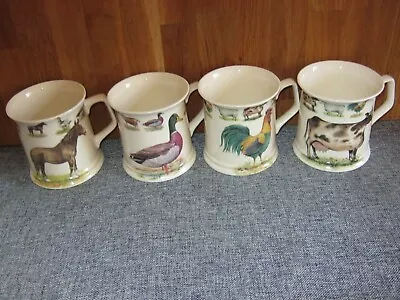 Buy English Farm Animal Mugs X 4 • 8£