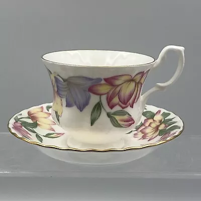 Buy Royal Albert English Bone China 'Fair View' Pattern Tea Cup & Saucer • 9.99£