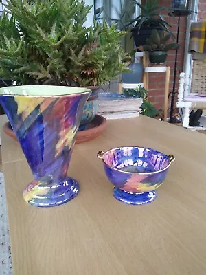 Buy Maling Lustre Ware Vase And Bowl • 60£