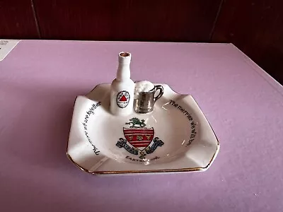 Buy Arcadian Crested China Ashtray With Bottle And Tankard Eastborne With Verse • 15£