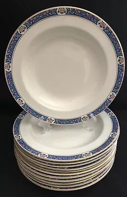 Buy Set Of 12 John Maddock & Sons Royal Vitreous Rimmed Soup Bowls England - As Is • 108.57£