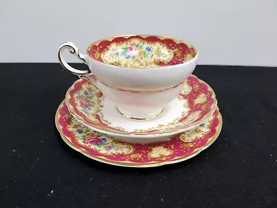 Buy Paragon Fine Bone China Trio Vintage Set Tea Cup Saucer Side Plate Flowers • 9.99£